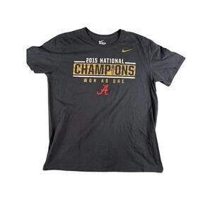 Nike Alabama 2015 National Champions Won As One T-Shirt Size XL Gray
